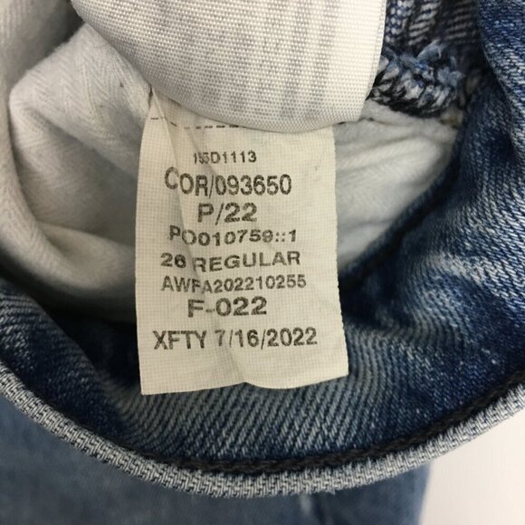 Abercrombie & Fitch Jeans The 90's Straight Leg Criss Cross Front High Rise 26 - Picture 4 of 9